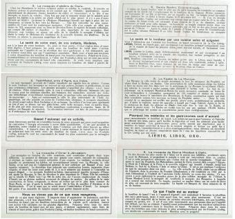 Chromos Liebig série 1250 Mosquées Célèbres (1931) - Ensemble complet de six lithographies représentant des mosquées emblémat