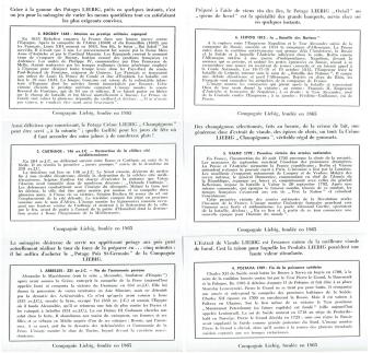 Liebig 1554 – Mijlpalen in de geschiedenis I – volledige reeks van 6 chromo's uit 1952