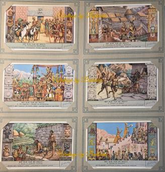 Liebig chromo 1591 – The Inca Empire – 1954 – Flemish edition – six historical Inca illustrations