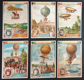 Liebig series 610 'Die Luftschiffahrt' - the history of balloon flight, available at buy-chromos.com.