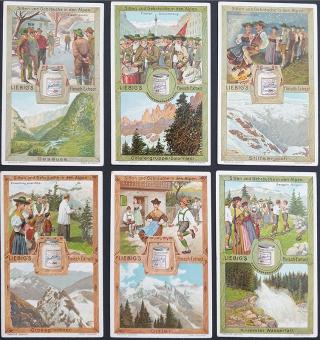 Liebig chromo series – Sanguinetti no. 915 – Customs and Traditions in the Alps – 1907 – with jar – good condition