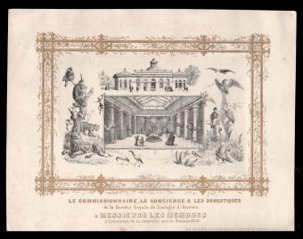 Nieuwjaarskaart 1858 Société Royale de Zoologie d\'Anvers