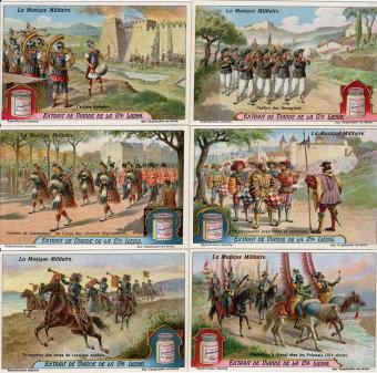 Liebig chromo series no. 1145 – Military Music – 1922/1923 – with jar – good condition