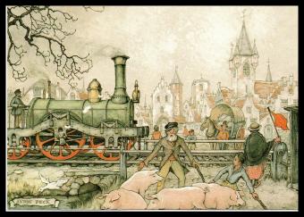 Anton Pieck De Trein komt voorbij