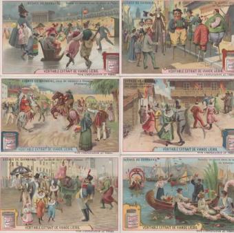 Liebig set 986 – Scènes de Carnaval – 1910 – Sanguinetti – complete set in heel goede staat