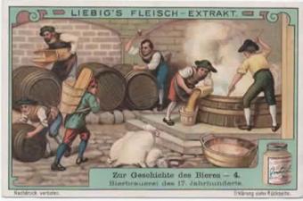 Liebig chromos 1913 – Series on the history of beer