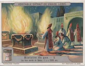 Liebig chromo’s 1921 – Reeks over de geschiedenis van gas