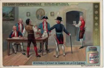 Chromos Liebig 1922/23 – Le gant comme symbole
