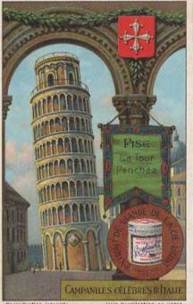 Chromos Liebig Sanguinetti 1165 (1925) – Campaniles célèbres d'Italie, série complète de 6 chromos