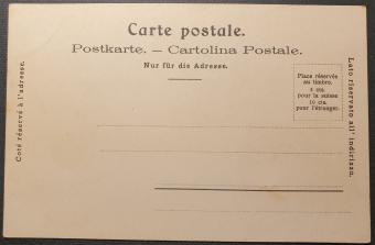 Postkaart Suchard met afbeelding van kanton Zoug, traditionele scène met 'Lait Condensé', onbeschreven, beschikbaar op buy-ch