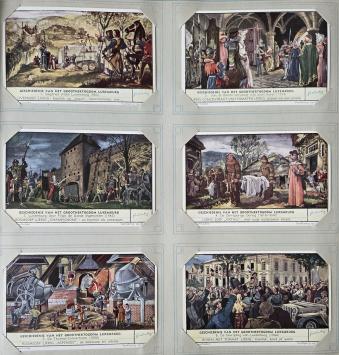 Liebig 1551 – Histoire du Grand-Duché de Luxembourg – série complète de 6 chromos de 1952