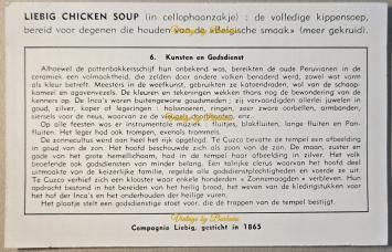 Liebig Chromo 1591 – Reich der Inka – 1954 – Flämische Ausgabe – sechs historische Inka-Darstellungen