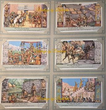 Liebig chromo 1591 – The Inca Empire – 1954 – Flemish edition – six historical Inca illustrations