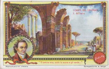 Liebig 1614 I Canti del Leopardi – 6 chromos illustrant des poèmes de Giacomo Leopardi