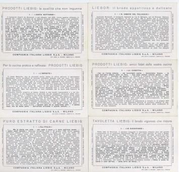 Liebig 1614 I Canti del Leopardi – 6 chromo's over gedichten van Giacomo Leopardi