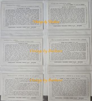 Liebig-Chromo Nr. 1660 Geschichte Italiens VIII aus 1956 mit bedeutenden Persönlichkeiten des mittelalterlichen Italiens