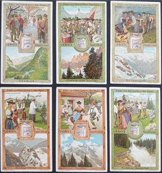 Liebig chromo series – Sanguinetti no. 915 – Customs and Traditions in the Alps – 1907 – with jar – good condition