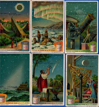 Série chromo Liebig – Sanguinetti n° 1168 – Phénomènes célestes – 1925 – avec pot – état collectionnable