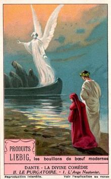 Liebig chromo 1226 – Dante – Purgatory – 1929 – full set – six cards