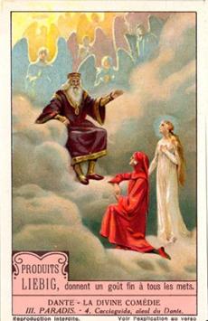Liebig chromo 1227 – Paradise – Dante Divine Comedy – 1929 – with jar