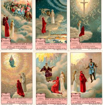 Liebig chromo 1227 – Paradise – Dante Divine Comedy – 1929 – with jar