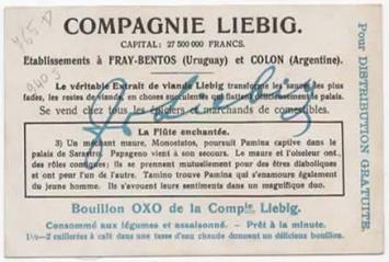 Liebig série 960 – La Flûte enchantée de Mozart – 1909 – bon état