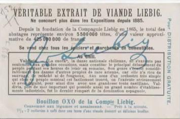 Liebig no. 920 – Au Chili – 1908 – complete