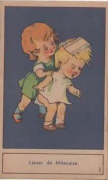 De Milanaise kaart 3 – meisje met luizenkam – liever De Milanaise